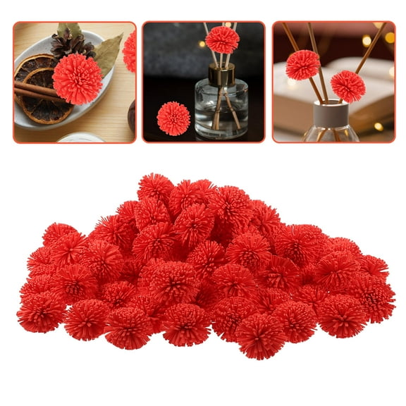 Toyvian 100pcs Flower Diffuser Red Plastic Scent Evaporation