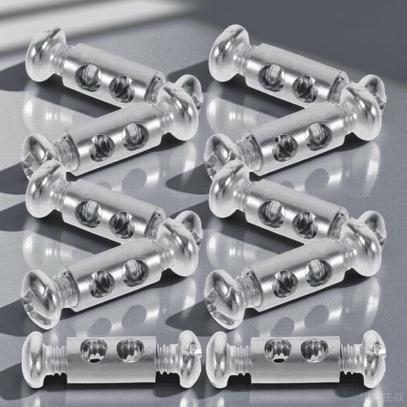 Toyvian 10Pcs Stainless Steel Wire Cable Clamps Fastener for Fence Railing and Deck Cable Stability