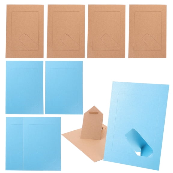 Toyvian 10Pack Photo Display Frame Paper Assorted Color Rectangle with Photo Protection for Living Room Friends Family