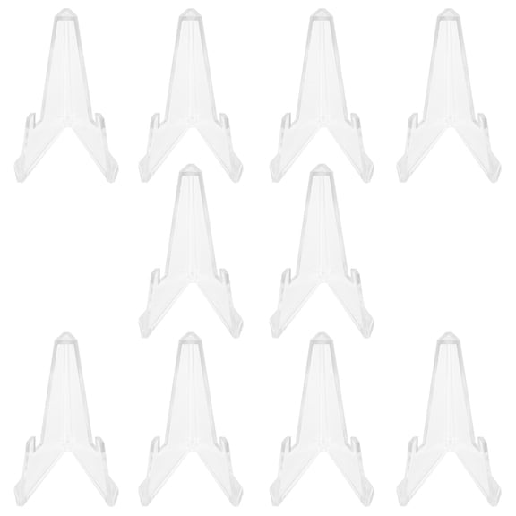 Toyvian Transparent Acrylic Badge Holders Display Racks Storage Organizers 10Pcs