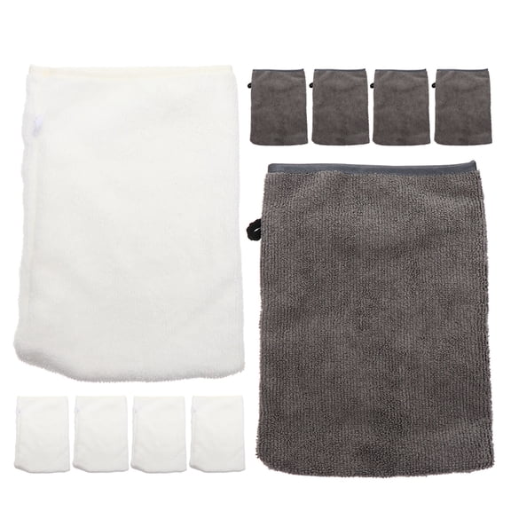 Toyvian 10Pcs Makeup Removal Gloves Assorted Colors Gentle Facial Scrubbing Gloves for Daily Use