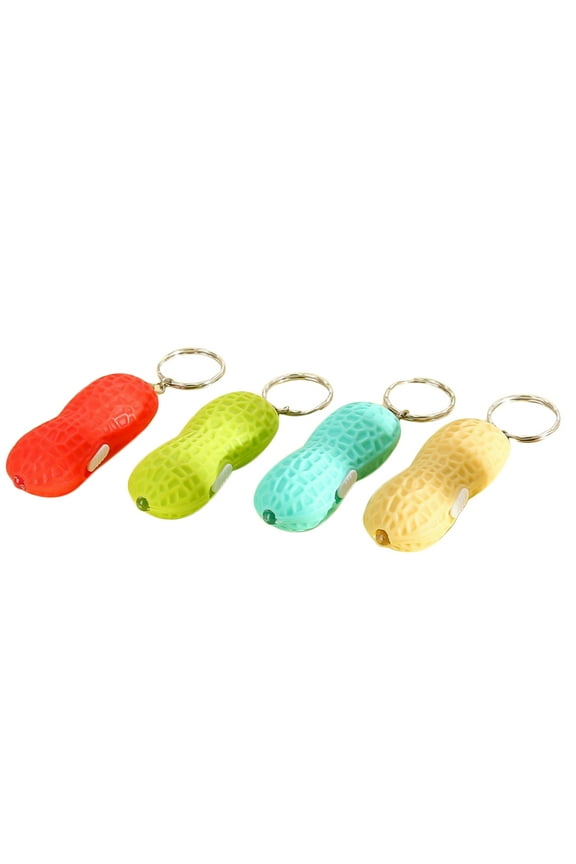 Peanut Shape Keychain Pendant Plastic 10pcs Assorted Color