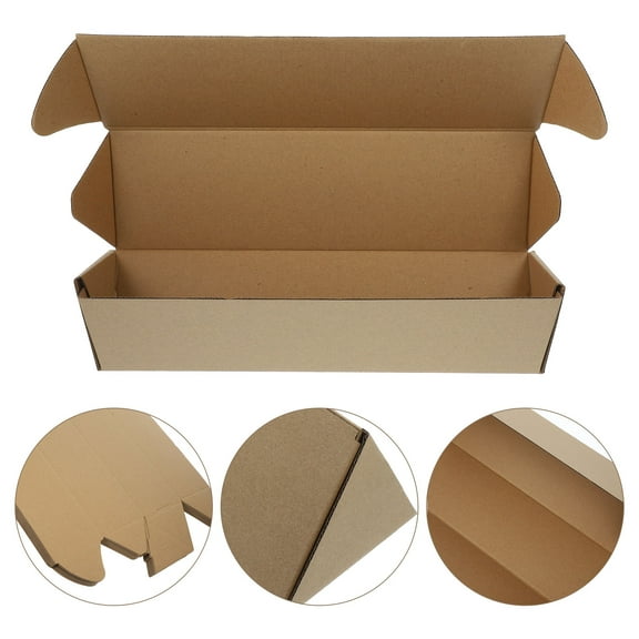 Toyvian 10Pcs Mailing Box Kraft Paper Shipping Tube for Transportation