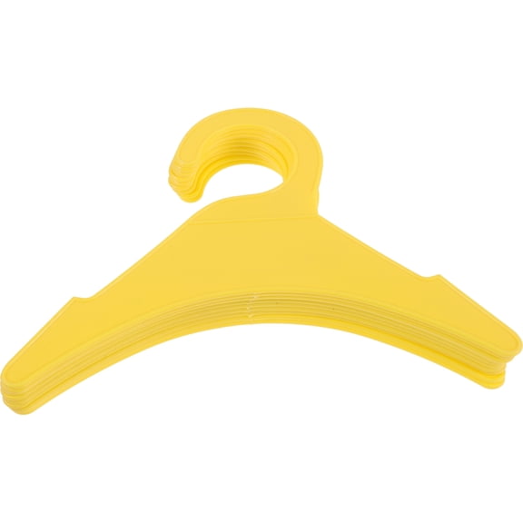 Toyvian 10Pcs Portable Yellow Plastic Pet Clothes Hangers Dog Clothing Rack for Home and Travel