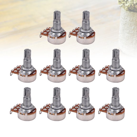 Toyvian Potentiometer Knobs Volume Control Replacement Guitar Tone Pot Brass Brown 10Pcs