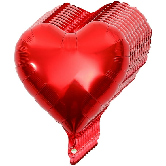 Toyvian Heart Balloons Foil Red Aluminum 10pcs