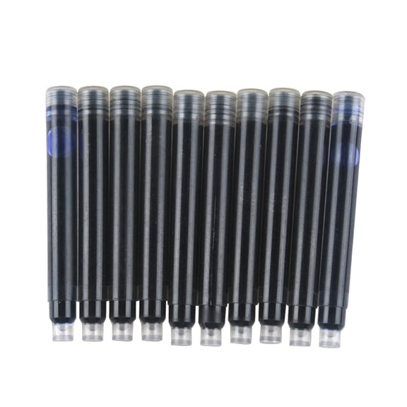 Toyvian 10pcs Blue Ink Refills For Fountain Pens Standard Quick Drying Acid Compatible With Fountain Pen Models