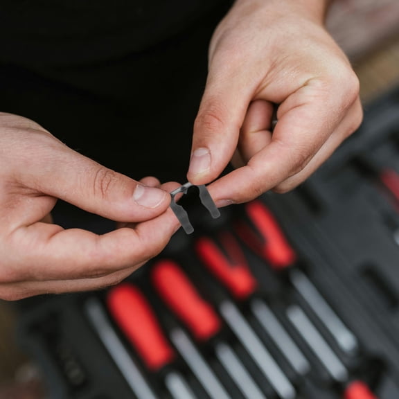 Toyvian 10Pcs Iron U Shaped Brake Cable Clips Clamp Brackets for Universal Automotive Brake Hose Fix