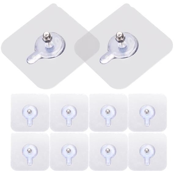 Toyvian 10Pcs Invisible Picture Hooks for Drywall and Solid Walls Easy Use