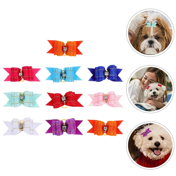 Toyvian Pet Hair Decoration Polyester Assorted Color 10Pcs