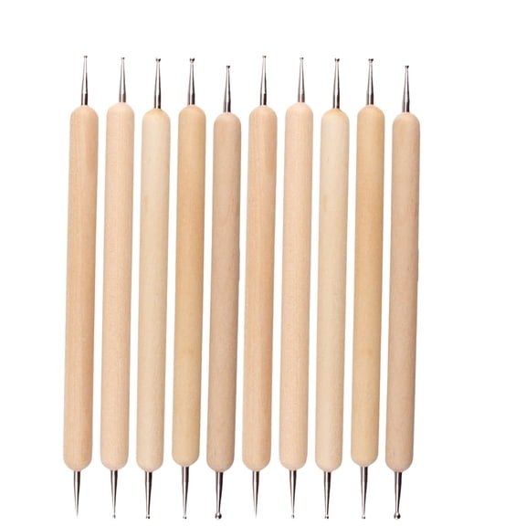 Toyvian 10-Piece Wood Color Sculpting Tool Kit for Back to School Art Projects and Expert Crafting