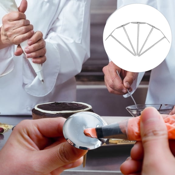 Toyvian 12Pcs Baking Nails Cake Flower Nail Stainless Steel Cake Decoration Tools