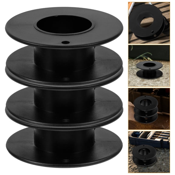 Toyvian Black Plastic Bobbins Stand for Thread Storage, Professional Sewing Accessory, 12 Pieces Organizer