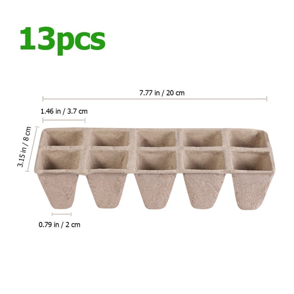 Greenadscape Peat Pot Paper Pulp 13Pcs 7.77 x 3.15 Inch