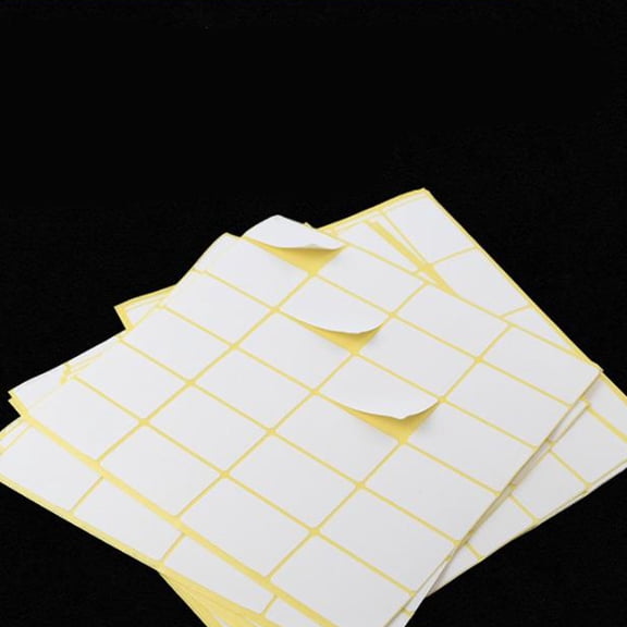 Toyvian 15Pcs Paper Label White Blank Stickers for Marking Containers Boxes and Folders