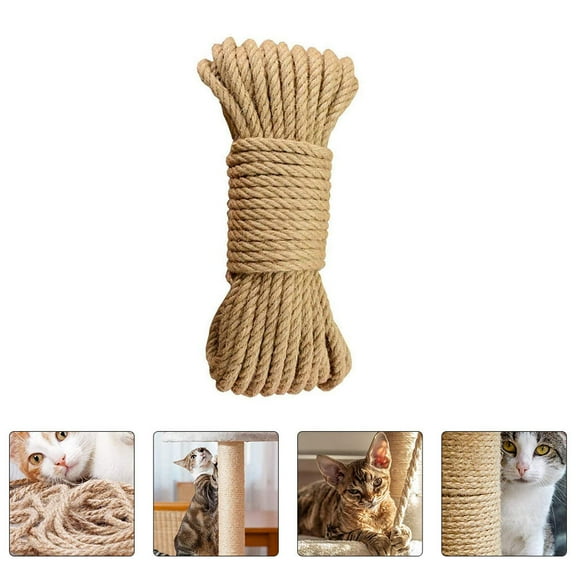 Toyvian 1Pc Multi Function Sisal Rope Brown for Cat Playing and Decorative Purposes