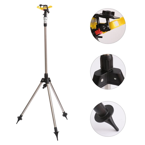 Toyvian Gardening Irrigation Sprinkler Tripod Sturdy and Wear Resistant Black 1Pc