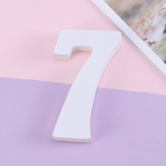 Toyvian Party Table Number Bamboo White Table Decoration Sign for Wedding Reception Signs Birthday Event 1Pcs