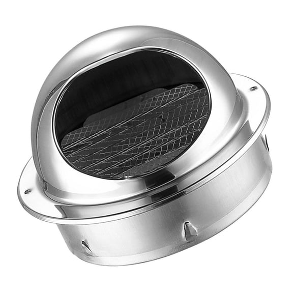 Toyvian Stainless Steel Round Exhaust Hood Cover for Kitchen Ventilation - Home Vent Cap Protector