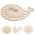 thumbnail image 1 of Toyvian Lightweight Wooden Thread Organizer Plate Brown Embroidery Floss Holder for Cross and Needlework, 1 of 8
