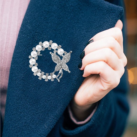 Toyvian 1Pcs Alloy Brooch Rhinestone Brooch Pin for Women Formal Occasions