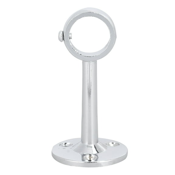 Toyvian 1Pcs Silver Pipe Holder Bracket Zinc Alloy for Clothes Hanging Rod in Kitchen