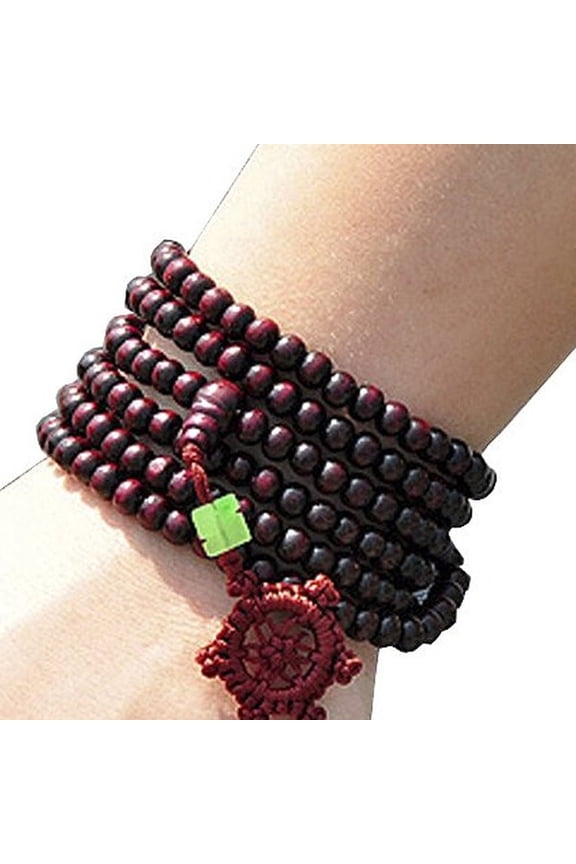 Natural Beaded Bracelet Dark Red 1Pack