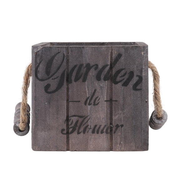 Toyvian Coffee Wooden Flowerpot Multi-Purpose for Indoor Gardening 1Pc