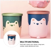 Toyvian 1Pc Household Blue Waste Bin Plastic Garbage Container for Home Use