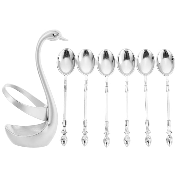 Toyvian 1 Set of Cute Alloy Coffee Spoons for Dining Table, Stylish Small Spoons for Tea, Dessert, and Kitchen Use