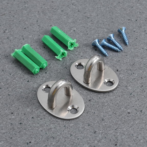 Toyvian 2-Pack Stainless Steel Ceiling Mount Hooks with Brushed Finish for Hanging Decorations and Ornaments