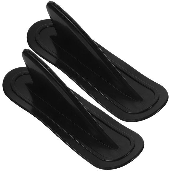 Toyvian 2Pcs Black PVC Inflatable Boat Shark-Fin Surfboard Tail Rudder for Outdoor Stability