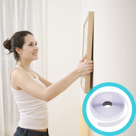 Toyvian White Self-Adhesive Nylon Polyester Tape for Cable Management, Cord Organization and Wire