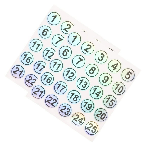Toyvian Multi-Use Round Number Stickers with Adhesive for Office Door Locker Labeling and Organization