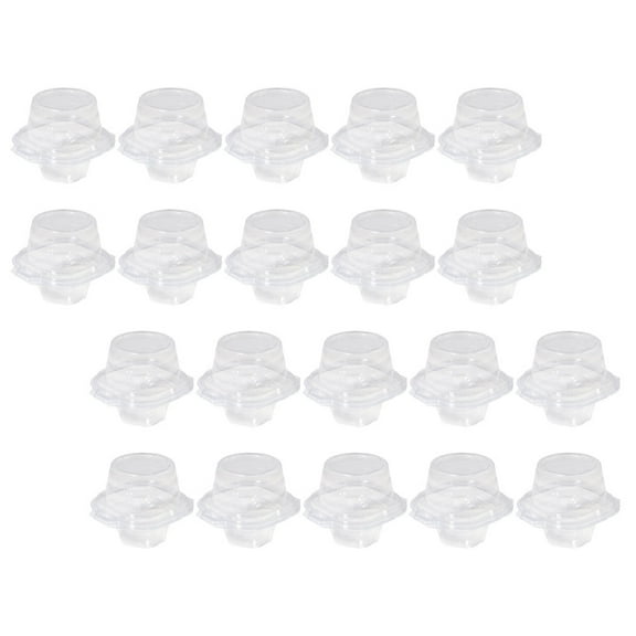 Toyvian Clear Pet Cupcake Containers with Transparent Window, Easy to Assemble Dessert Holders, 20 Pieces