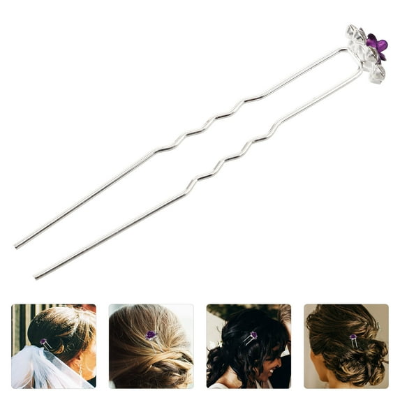Toyvian 20 Pcs U-Shaped Rhinestone Hair Pins for Women, Elegant Wedding Hair Accessories for Special Occasions