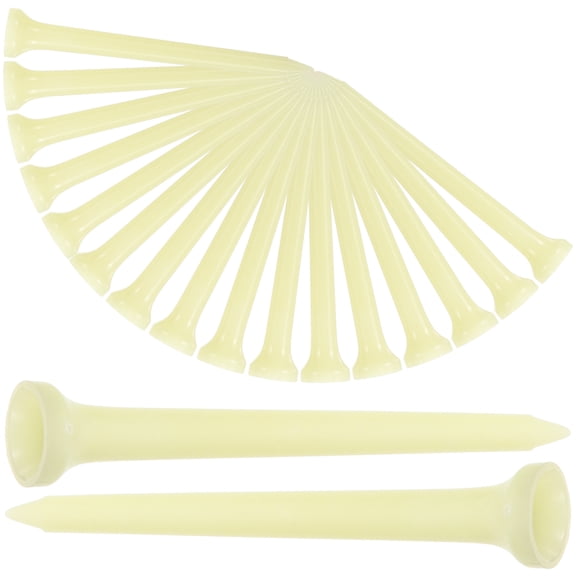 Toyvian 20Pcs Glow in Dark Plastic Golf Tees Sturdy Lightweight Golf Pegs for Course Use