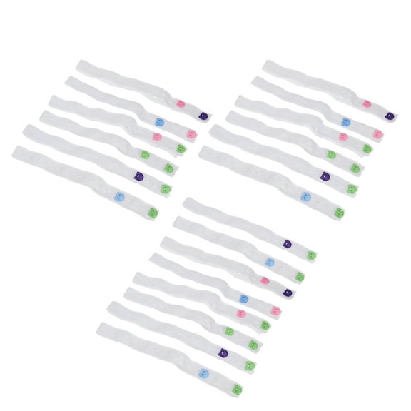 Toyvian 20Pack Nappy Buckle Belts Infant Diaper Tape Polyester White for Daily Use