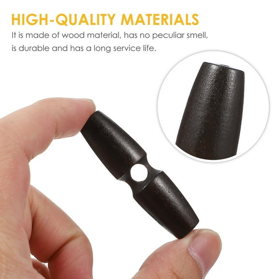 Toyvian 20Pcs Vintage Buttons Olive Button for Tailors Daily Wear Coffee Wood Decorative