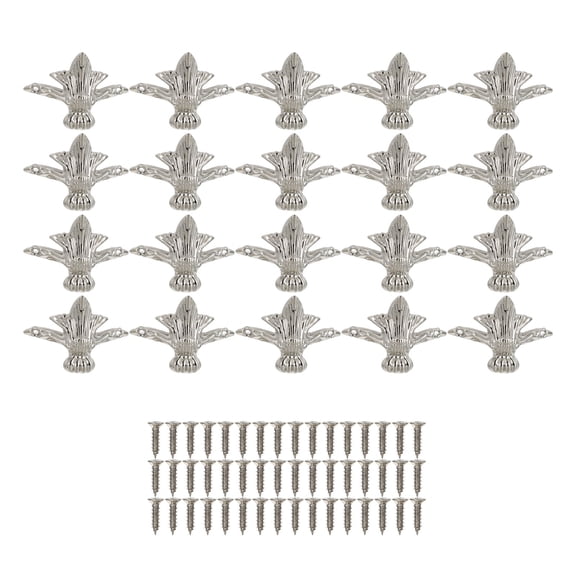 Toyvian Set of 20 Retro Plated Zinc Alloy Box Legs for Wooden Jewelry Boxes, Replacement Hardware
