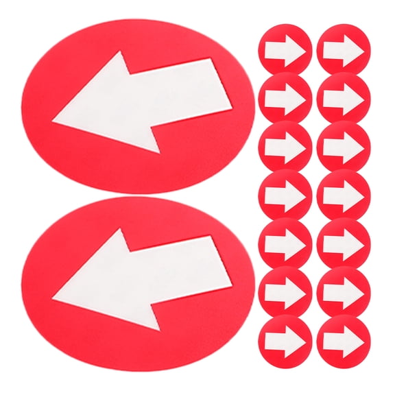 Toyvian 20Pcs Red Reflective Arrow Signs Marker Adhesive for Car Navigation and Safety