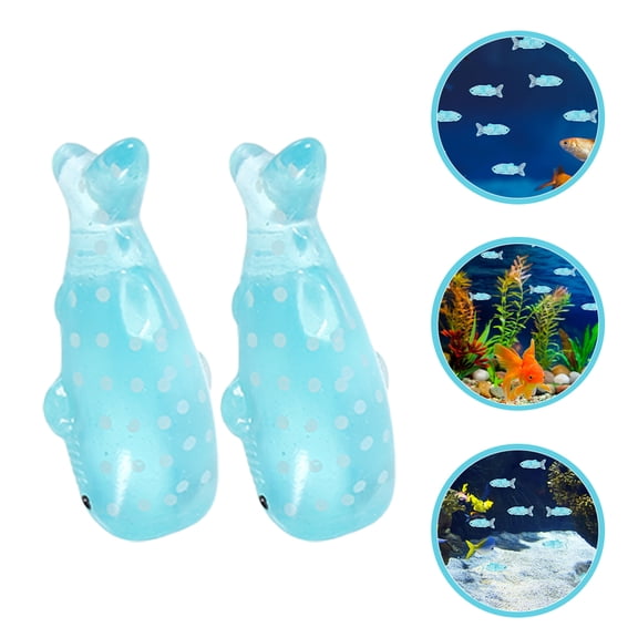 Toyvian 20Pcs Miniature Shark Statues Resin Sky Blue Decor for Collectors and Hobbyists