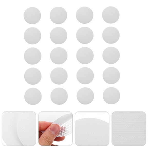 Toyvian 20Pcs Bathroom Anti-Slip Transparent Stickers Waterproof Round Safety Shower and Bathtub Floor Tape