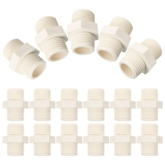 Toyvian 20Pcs Plastic Thread Connector for Pipe Garden Shelf Reusable Water Fittings