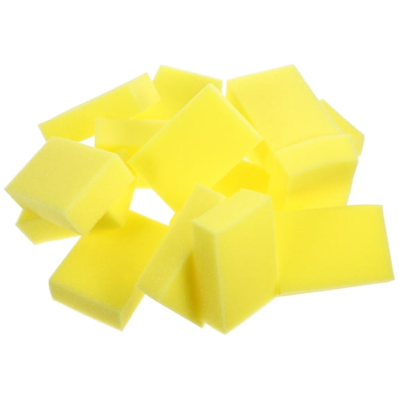 Toyvian 24Pcs Yellow Hair Cut Sponges Absorbent Multi Use Washing Sponge for Personal Use