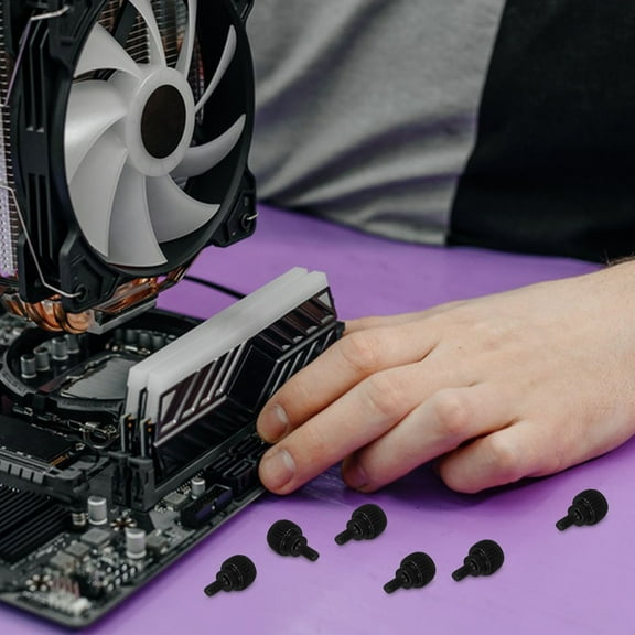 Toyvian 24Pcs Black Computer Case Screws Made from Iron for Secure Pc Assembly