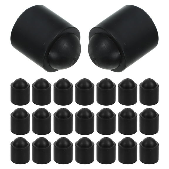 Toyvian 25pcs Pool Cue Accessories Rubber Black for Playing Time