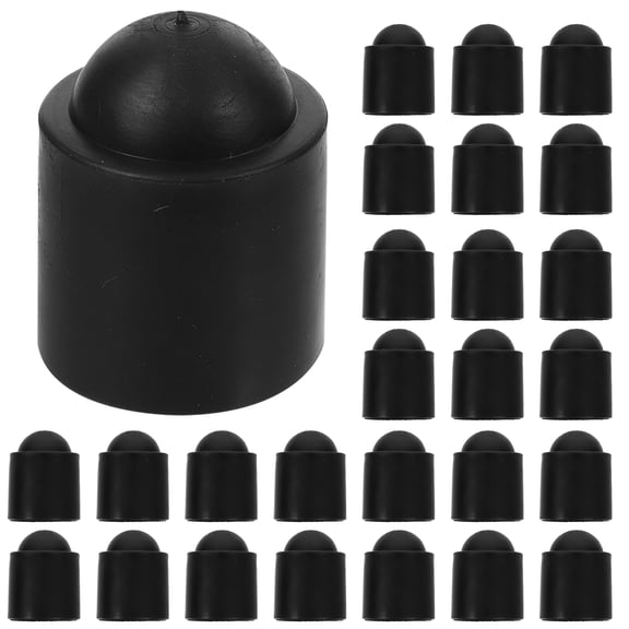 Toyvian 25pcs Pool Cue Accessories Rubber Black for Playing Time