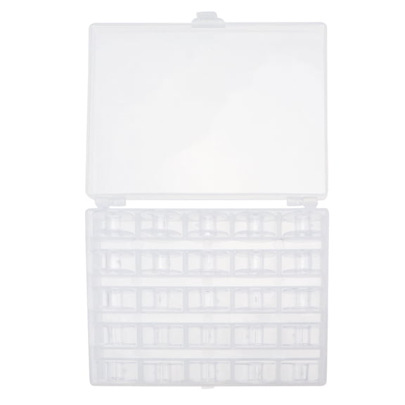 Toyvian Embroidery Sewing Bobbins Plastic Transparent for Home Use 25Pcs