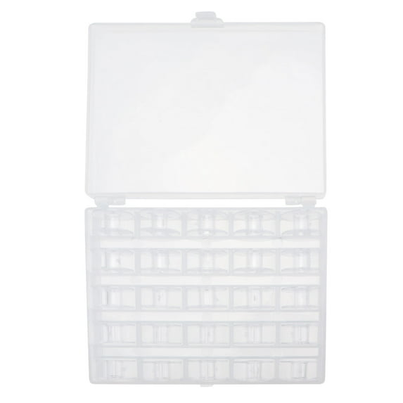 Toyvian Sewing Machine Bobbin Storage Case Transparent for 25Pcs